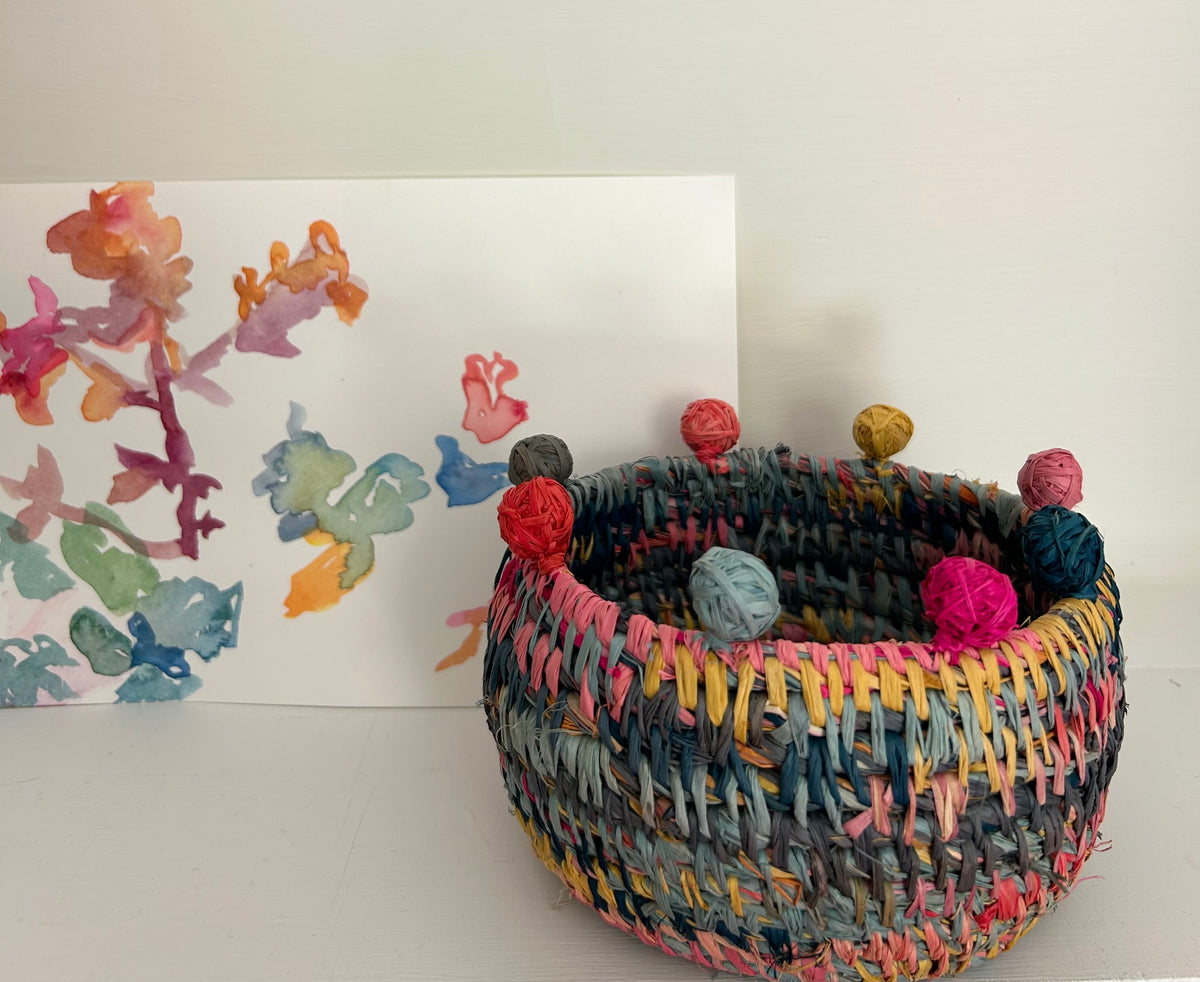 Coiled Raffia Basket
